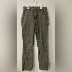 Men’s carhartt pants. Olive green color size 32x36 relaxed fit